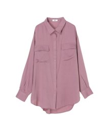 KOE(コエ)/フラップポケットシャツチュニック/ピンク