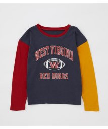 RODEO CROWNS WIDE BOWL(ロデオクラウンズワイドボウル)/キッズ WV ブロッキングL／S Tシャツ/NVY