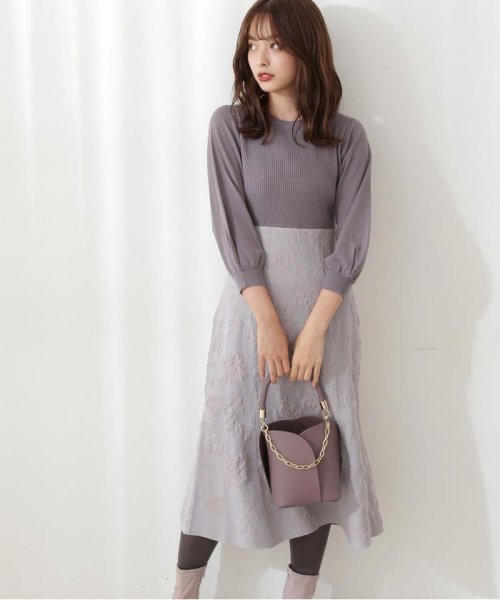 セール ジャガードドッキングニットワンピース プロポーション ボディドレッシング Proportion Body Dressing Magaseek