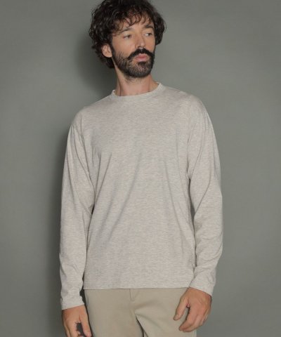 【YAK COTTON JERSEY】ロングスリーブクルーネックシャツ