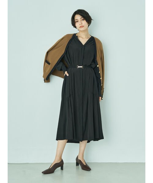 ベルト付きギャザーワンピース イェッカ ヴェッカ Yecca Vecca Magaseek ベルト付きギャザーワンピース イェッカ ヴェッカ Yecca Vecca Magaseek