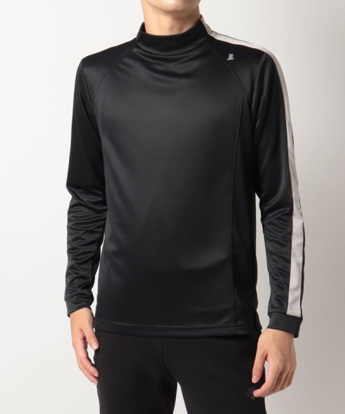 LANVIN SPORT(ランバン スポール)/【ECO】モックネック長袖シャツ【UV/吸水速乾】【アウトレット】/ブラック