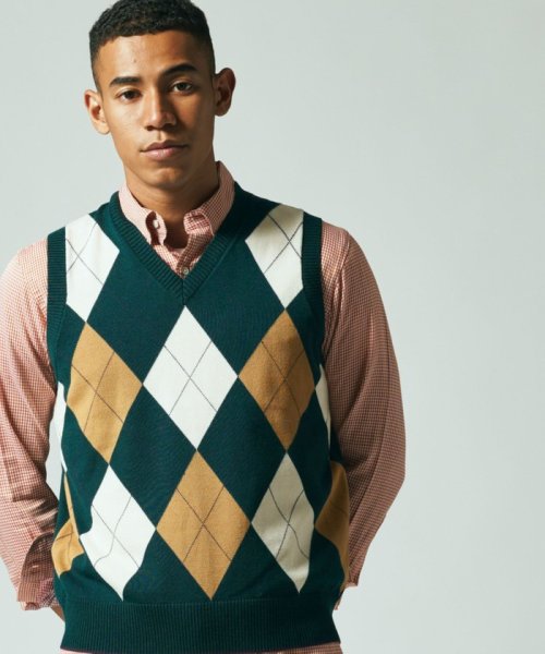 キャッシュウール アーガイル ニットベスト メンズファッション 阪急百貨店公式通販 阪急 Men S Online Store