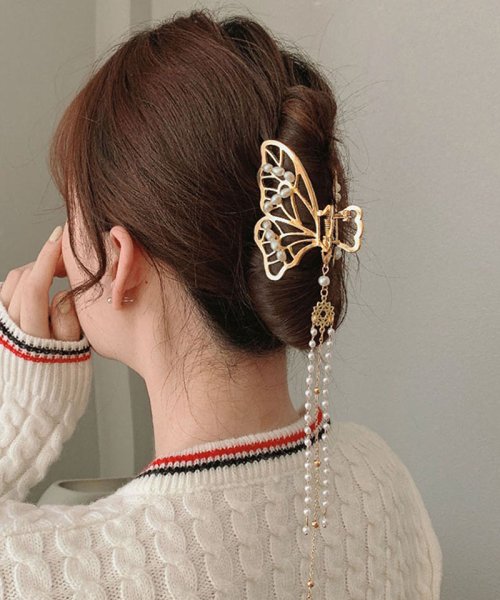 パール 髪飾り バンズクリップ ヘアクリップ   ヘアアクセサリー 韓国風