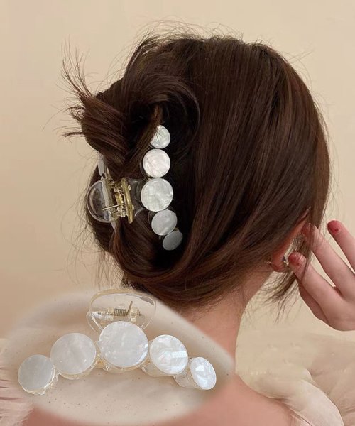 セール バンスクリップ ヘアクリップ 大粒 バレッタ まとめ髪 髪飾り ヘアアクセサリー 髪留め ヘアアレンジ ショッピングゴー Shoppinggo Magaseek