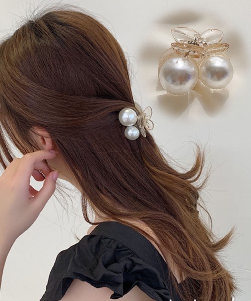 売れ筋介護用品も！ 花 バラ ヘアクリップ バレッタ バナナクリップ 髪飾り 韓国 北欧 シフォン