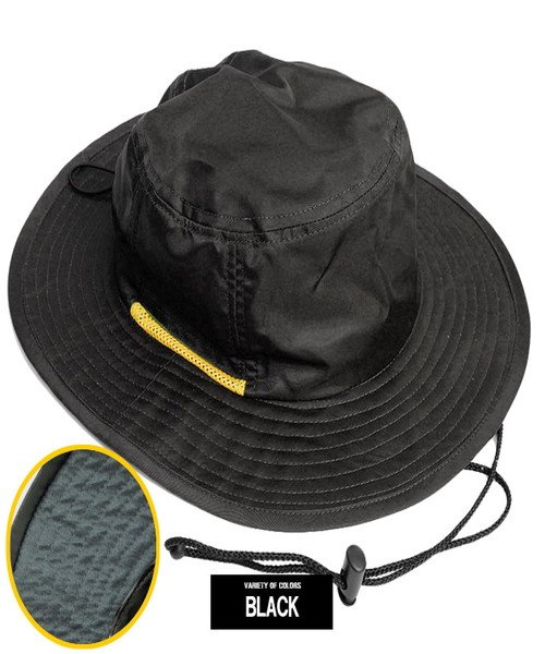 撥水 サファリハット メンズ 大きいサイズ 選べるサイズ 紐付き アウトドア アドベンチャーハット ハット 帽子 バケットハット サイズ調節 大きめ ツバ広 ワンカラーズ One Colors Magaseek