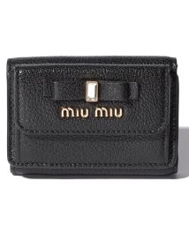 MIUMIU(ミュウミュウ)/【MIUMIU】ミュウミュウ　マドラスレザー財布　5MH021 2D7A/ブラック
