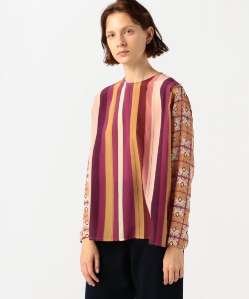 Mantero シルク プリントラウンドネックブラウス Tomorrowland Buying Wear Tomorrowland Buying Wear Magaseek