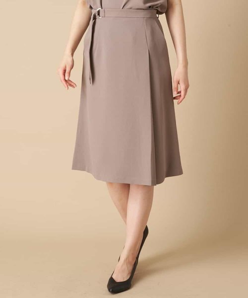 comfy Couture(コンフィー クチュール)/【洗濯機で洗える】リボン付きラップ風スカート/モカ