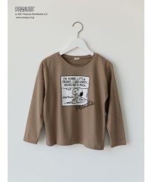 KOE(コエ)/PEANUTS スヌーピーロングTシャツ/ブラウン