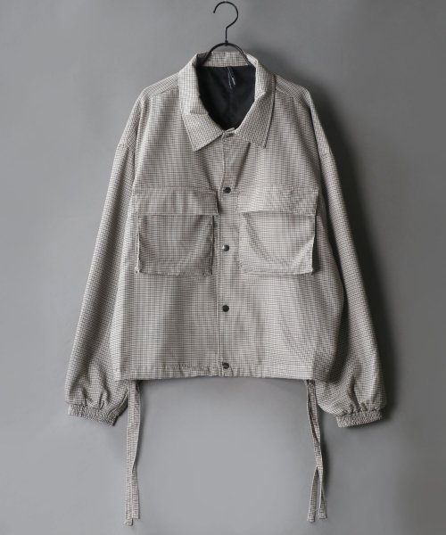 SITRY(SITRY)/【SITRY】drape wide big pocket Jacket/ドレープ ワイド ビッグ ポケット ジャケット/チェック2