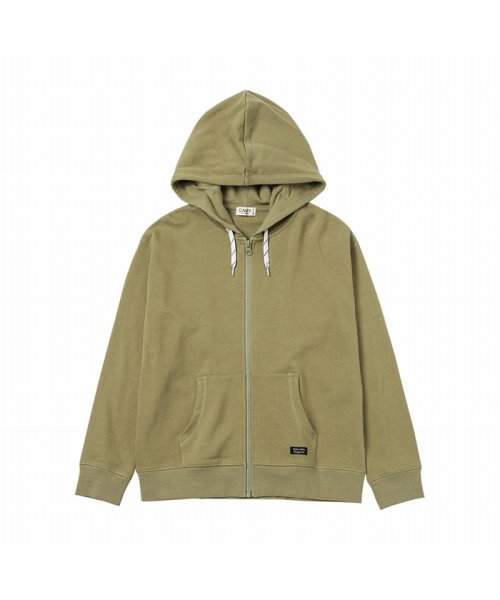 MAC HOUSE(kid's)(マックハウス（キッズ）)/NAVY ネイビー オーガニックコットン 裏毛ジップパーカー MH/OG21AW03/カーキ