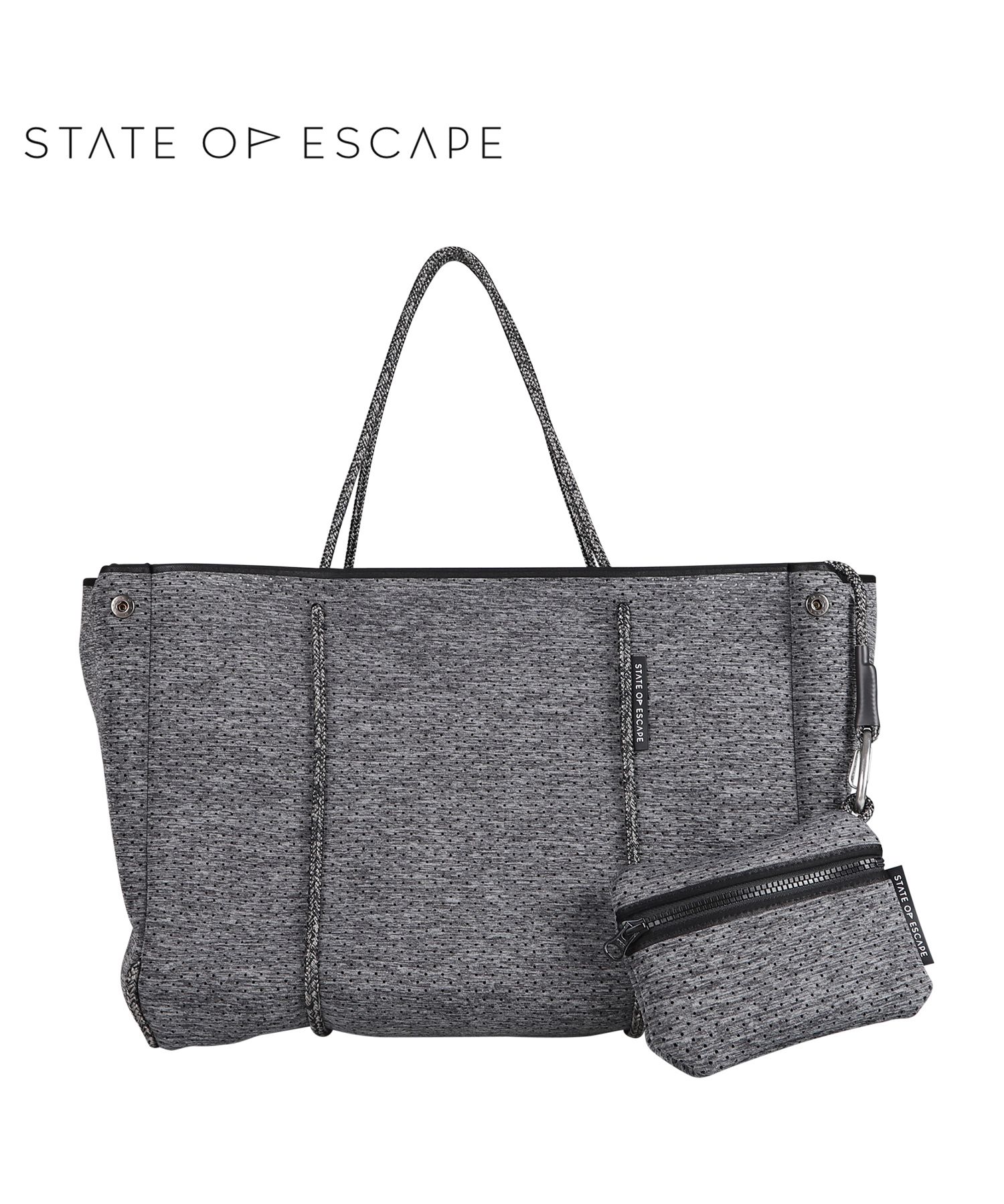 ステイト オブ エスケープ STATE OF ESCAPE トートバッグ レディース 大きめ ESCAPE チャコール グレー ESCCHMG