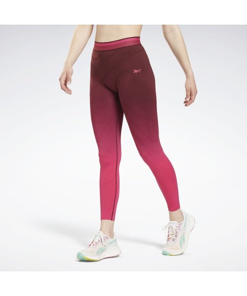 Reebok(リーボック)/ユナイテッド バイ フィットネス シームレス ハイライズ レギンス / United By Fitness Seamless High Rise Legging/レッド