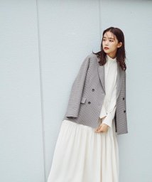 N Natural Beauty Basic(エヌナチュラルビューティベーシック)/ダブルブレストテーラードジャケット《S Size Line》/グレーチェック1