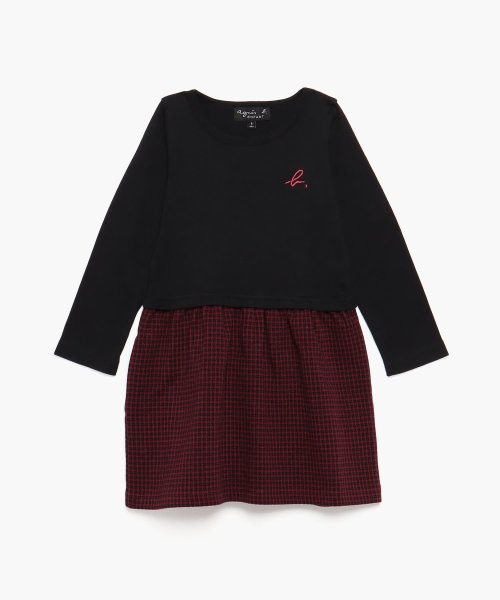 セール Jgc8 E Robe キッズ グラフチェックドッキングワンピース アニエスベー ガールズ Agnes B Girls Magaseek