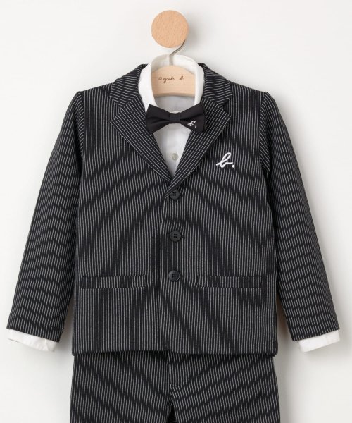 セール】 JFN7 E VESTE キッズ ミラノジャージー ストライプジャケット  