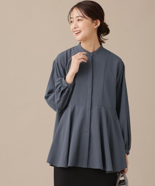 セール ペプラムフレアブラウス 長袖 ナノ ユニバース Nano Universe Magaseek