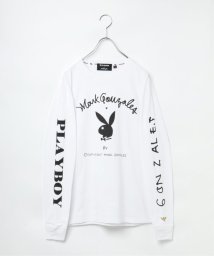 VENCE　EXCHANGE(ヴァンス　エクスチェンジ)/Mark Gonzales PLAYBOY フロントプリントロンT/ホワイト