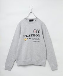 VENCE　EXCHANGE(ヴァンス　エクスチェンジ)/【WEB限定】Mark Gonzales PLAYBOY フロントプリントプルオーバー/グレー