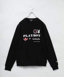 VENCE　EXCHANGE(ヴァンス　エクスチェンジ)/【WEB限定】Mark Gonzales PLAYBOY フロントプリントプルオーバー/ブラック