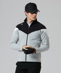 DESCENTE GOLF(デサントゴルフ)/【BLUE LABEL】リサイクルポリエステル切り替えジャージージャケット【アウトレット】/ブラック