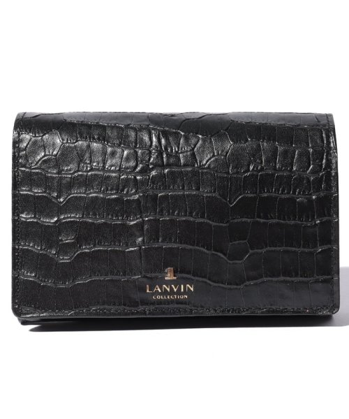 LANVIN COLLECTION(BAG)(ランバンコレクション（バッグ）)/二つ折り財布【ラメールパース】/クロ