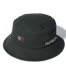 FRUIT OF THE LOOM(フルーツオブザルーム)/LOGO EMB BUCKET HAT/ブラック杢