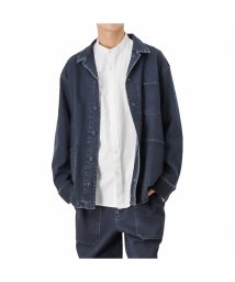 MAC HOUSE(men)(マックハウス（メンズ）)/NAVY ネイビー オーガニックコットン カバーオール MH/03798FW－1/インディゴ