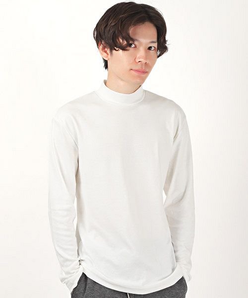 セール スムースハイネックロンt ロンt メンズ 長袖tシャツ ハイネック スムース 無地 ラグスタイル Luxstyle Magaseek