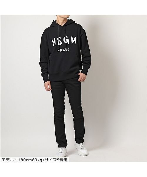 セール Msgm エムエスジーエム 00mm515 プルオーバー パーカー ペイントロゴ スウェットシャツ ライト生地 メンズ エムエスジーエム Msgm Magaseek