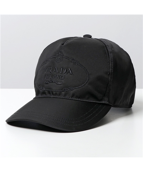 【PRADA(プラダ)】2HC179 2B15 ベースボールキャップ 帽子 ロゴ刺繍 F0002/NERO メンズ