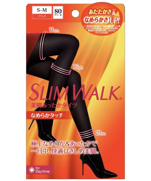 SLIM WALK(スリムウォーク)/【限定】ピップ　スリムウォーク　美脚あったかタイツなめらかタッチブラックS－M/その他