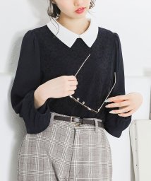 セール 衿付レーストップス Web限定llサイズ有 ハニーズ Honeys Magaseek