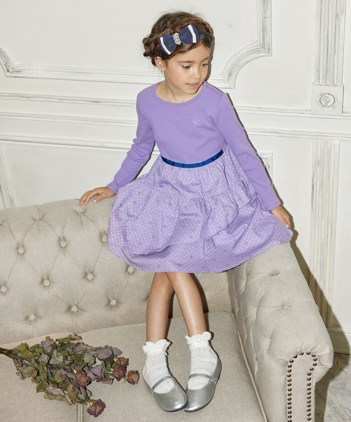 150 160cm マーガレットドットコンビ ワンピース 組曲kids Kumikyoku Kids Magaseek