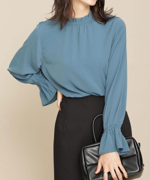 セール Web限定 フリルスタンドカラーブラウス 長袖 ナノ ユニバース Nano Universe Magaseek