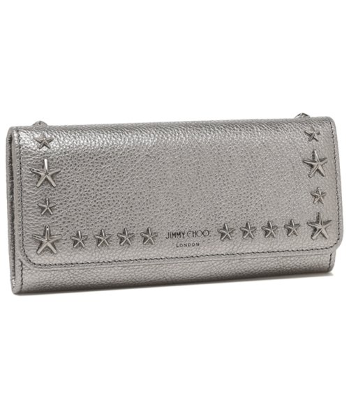セール ジミーチュウ 長財布 ニノ シルバー メンズ レディース Jimmy Choo Ninouur ジミーチュウ Jimmy Choo Magaseek
