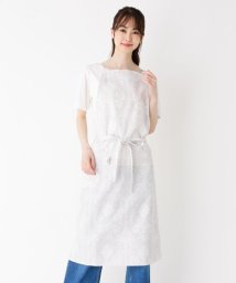  LAURA ASHLEY(ローラアシュレイ)/ジョゼッテ柄　前結びエプロン/ライトグレー（111）