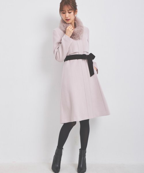 セール レディノーカラーコート ピンク レッセ パッセ Laisse Passe Magaseek