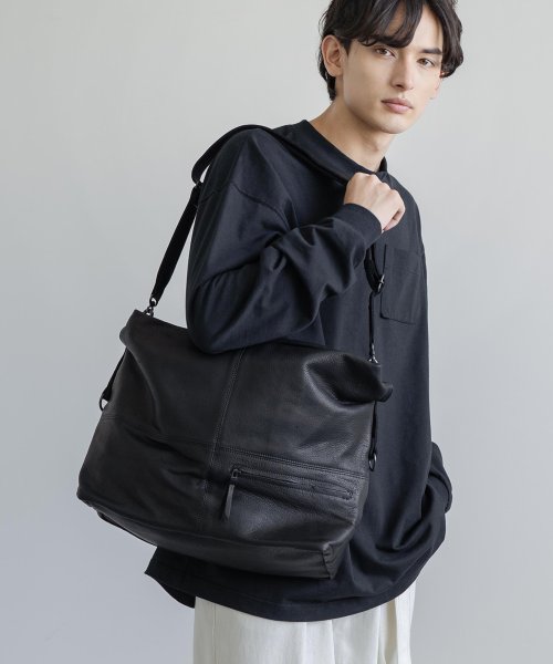 ショルダーバッグ エディターズ メンズ 本革 牛革 オイルレザー 斜めがけ 2way トートバッグ ボストンバッグ 鞄 大容量 通勤 通学 ビジネス カジ ロッキーモンロー Rocky Monroe Magaseek
