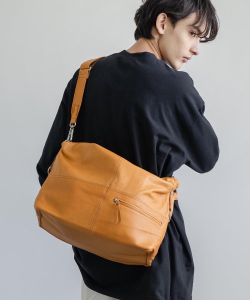 ショルダーバッグ エディターズ メンズ 本革 牛革 オイルレザー 斜めがけ 2way トートバッグ ボストンバッグ 鞄 大容量 通勤 通学 ビジネス カジ ロッキーモンロー Rocky Monroe Magaseek