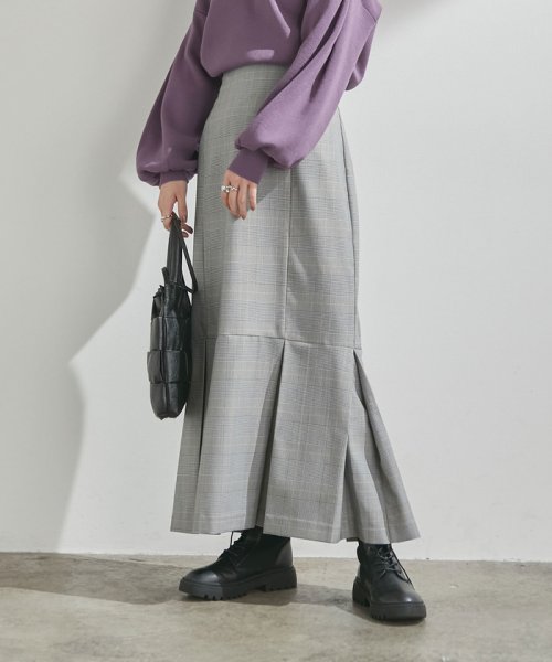 セール 女性らしさを引き立つ チェックアソートマーメイドスカート ビス Vis Magaseek