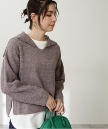 N Natural Beauty Basic(エヌナチュラルビューティベーシック)/セーラーカラートップニット/モカ1