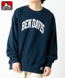 BEN DAVIS(BEN DAVIS)/【BEN DAVIS】ベンデイビス　カレッジロゴ　クルーネック　長袖スウェット/ネイビー