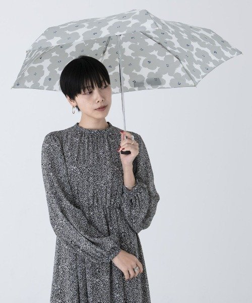 Wpc．(Wpc．)/【Wpc.】/ハナプリント mini　折り畳み傘/MINI UMBRELLA 762－127/ネイビー