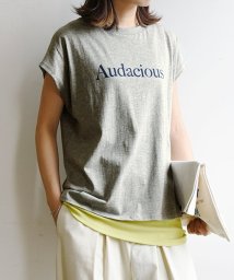 and it_(アンドイット)/Tシャツ　レディース 選べる3type！ロゴ＆フォトプリントTシャツ【M】【L】トップス 春夏 カットソー ダークグレー グレー オフホワイト 白 ベージュ オ/グレー