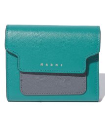 MARNI(マルニ)/【MARNI】マル二 三つ折り財布 PFMO0052U1 LV520 SQUARE WALLET W/FLAP/ブルーグレー