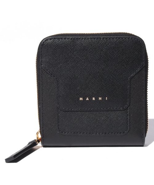 MARNI(マルニ)/【MARNI】マル二 二つ折り財布 ジップアラウンドウォレット  PFMOQ09U07 LV520 BILLFOLD ZIP AROUND/ブラック