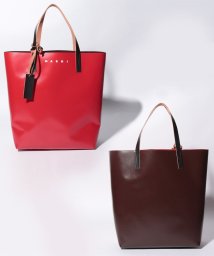 MARNI(マルニ)/【MARNI】マル二 トートバッグ SHMQ0000A3 P3572 TRIBECA SHOPPING BAG/レッド×ブラウン